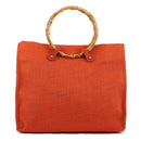 PP6890 Reed Handle Square Jute Tote/Crossbody - MiMi Wholesale
