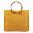 PP6890 Reed Handle Square Jute Tote/Crossbody - MiMi Wholesale