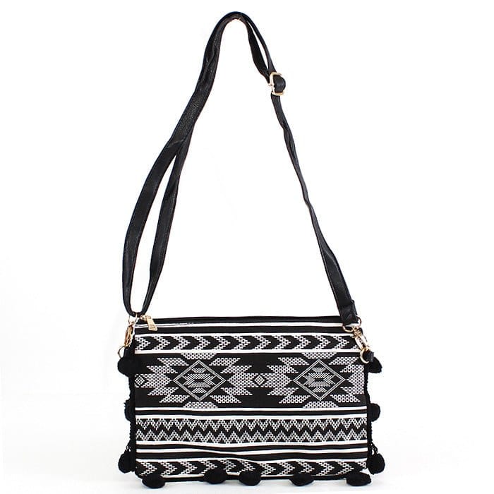 PPC3949(BK) Aztec Print Fashion Clutch/Crossbody Bag - MiMi Wholesale