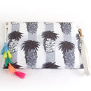 PPC5026(BK) Pineapple Print Fashion Clutch/Crossbody Bag with Tassel - MiMi Wholesale