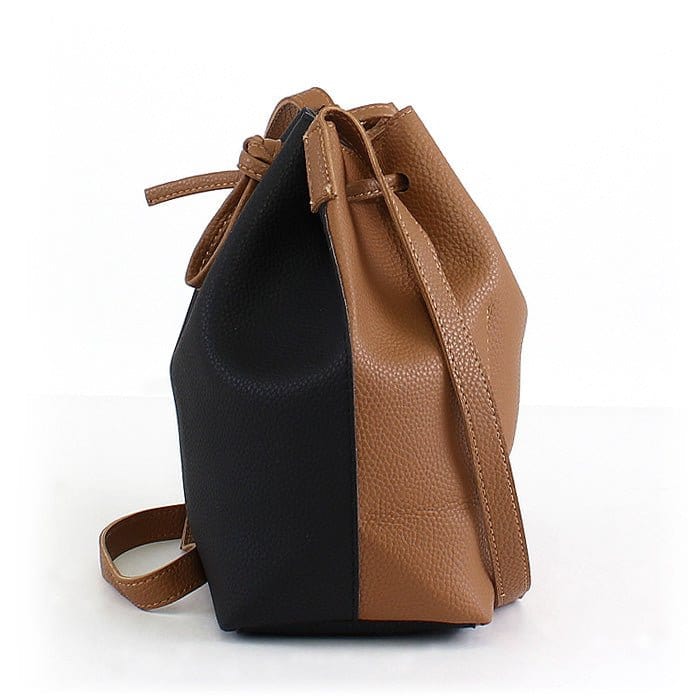 PPC5224 Two Tone Bucket Crossbody Bag - MiMi Wholesale