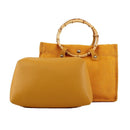 PPC6475 Mini Reed Handle Square Jute Bag-in-a-Bag Tote/Crossbody - MiMi Wholesale