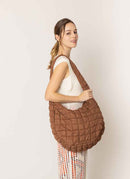 QBS320125 Cora Large Quilted Puffer Tote Bag - MiMi Wholesale