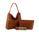 QFM0078 Stacy 2-in-1 Vegan Leather Hobo bag w/Guitar strap - MiMi Wholesale