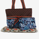 QLP601 Quilted Paisley Print 3PC Diaper Bag - MiMi Wholesale