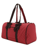 QSD2701 Quilted Solid Large Duffel Bag - MiMi Wholesale