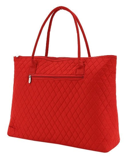 QSD2705 Quilted Solid Large Tote - MiMi Wholesale