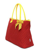 QSD2705 Quilted Solid Large Tote - MiMi Wholesale