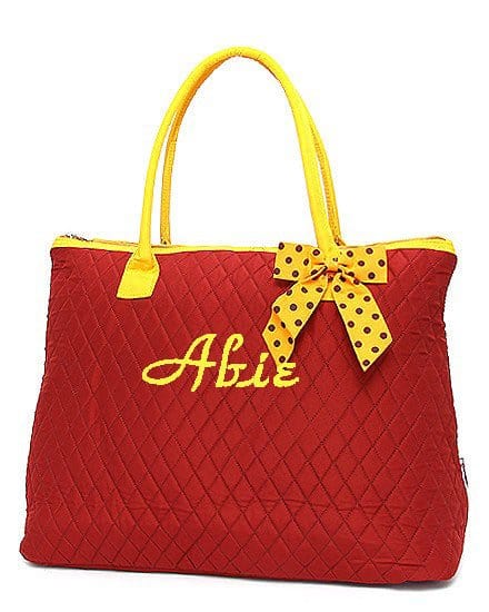 QSD2705 Quilted Solid Large Tote - MiMi Wholesale