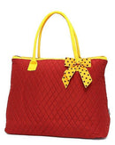 QSD2705 Quilted Solid Large Tote - MiMi Wholesale