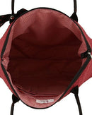 QSD2705 Quilted Solid Large Tote - MiMi Wholesale