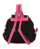 QSD2707 Quilted Solid Drawstring Backpack - MiMi Wholesale