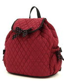 QSD2707 Quilted Solid Drawstring Backpack - MiMi Wholesale