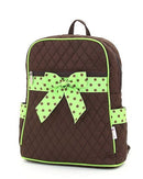 QSD2716 Quilted Solid Zippered Backpack - MiMi Wholesale