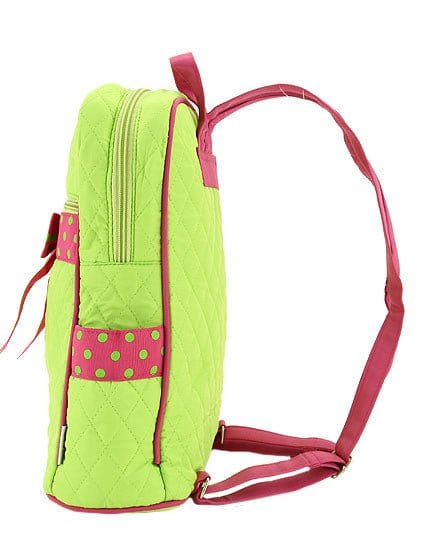 QSD2716 Quilted Solid Zippered Backpack - MiMi Wholesale