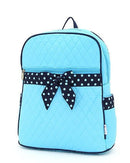 QSD2716 Quilted Solid Zippered Backpack - MiMi Wholesale
