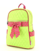 QSD2716 Quilted Solid Zippered Backpack - MiMi Wholesale