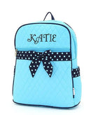 QSD2716 Quilted Solid Zippered Backpack - MiMi Wholesale