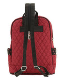 QSD2716 Quilted Solid Zippered Backpack - MiMi Wholesale
