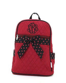 QSD2716 Quilted Solid Zippered Backpack - MiMi Wholesale