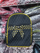 QSD2716 Quilted Solid Zippered Backpack - MiMi Wholesale