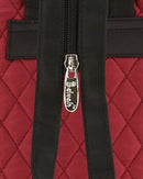 QSD2716 Quilted Solid Zippered Backpack - MiMi Wholesale