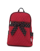 QSD2716 Quilted Solid Zippered Backpack - MiMi Wholesale
