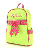 QSD2716 Quilted Solid Zippered Backpack - MiMi Wholesale