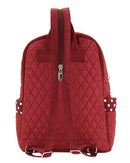 QSD2716 Quilted Solid Zippered Backpack - MiMi Wholesale