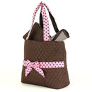 QSD2721 Quilted Solid 3PC Diaper Bag - MiMi Wholesale