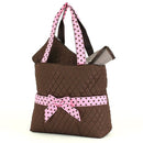 QSD2721 Quilted Solid 3PC Diaper Bag - MiMi Wholesale