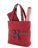 QSD2721 Quilted Solid 3PC Diaper Bag - MiMi Wholesale