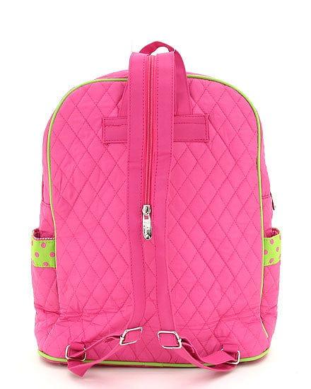 QSD2746 Quilted Solid Large Zippered Backpack