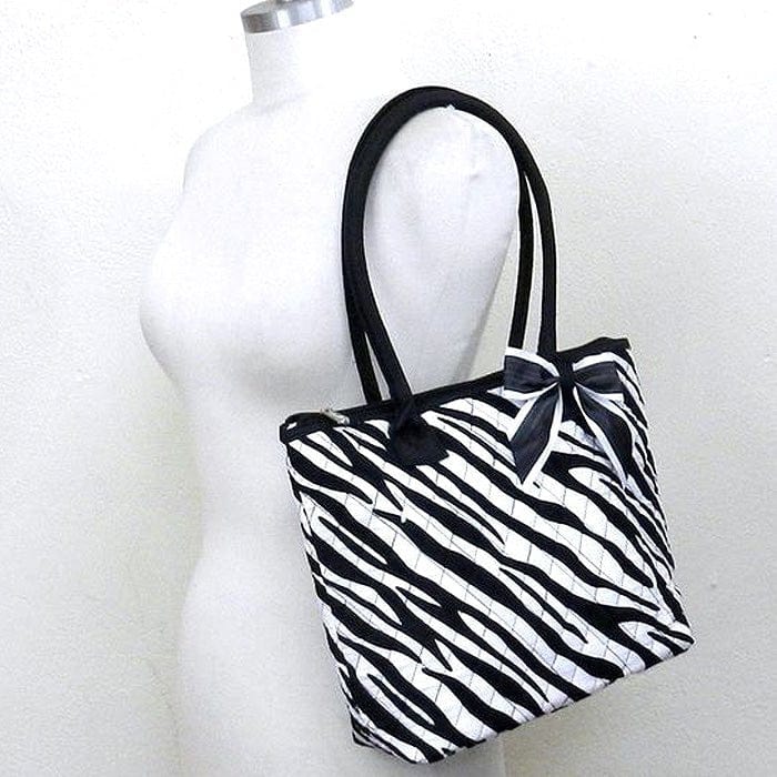 QZ301 Quilted Zebra Small Tote - MiMi Wholesale