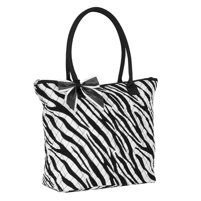 QZ301 Quilted Zebra Small Tote - MiMi Wholesale