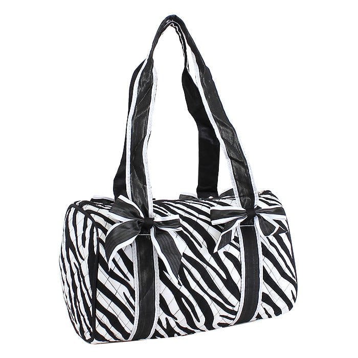QZ701 Quilted Zebra Small Duffel Bag - MiMi Wholesale