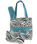 QZB2721 Quilted Zebra 3PC Diaper Bag - MiMi Wholesale