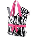 QZB2721 Quilted Zebra 3PC Diaper Bag - MiMi Wholesale