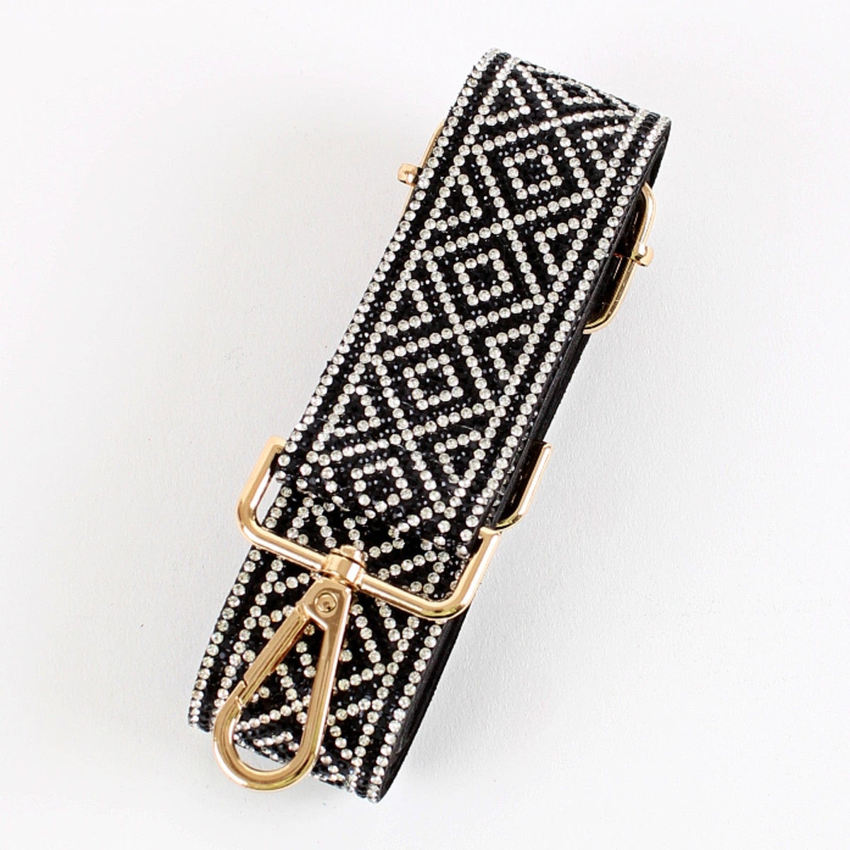 RS038R Sparkling Rhinestone Diamond Pattern Guitar Strap - MiMi Wholesale