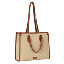 RZ6611 Rachel Zoe Straw Satchel Bag - MiMi Wholesale