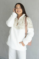 SH1018 Kate Sherpa Pullover w/ Print - MiMi Wholesale