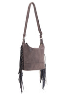 SJ20307 Soft Leather Fringe Crossbody Bag - MiMi Wholesale