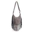 SJ20309 Soft Leather Fringe Hobo/Crossbody Bag With Tassel - MiMi Wholesale