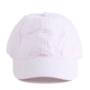 SR913 Monogrammable Seersucker Cap with Bow Tie Back - MiMi Wholesale