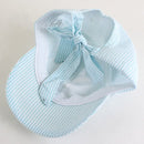 SR913 Monogrammable Seersucker Cap with Bow Tie Back - MiMi Wholesale