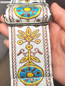 SS050F1 Boho Floral Pattern Adjustable Guitar Strap - MiMi Wholesale