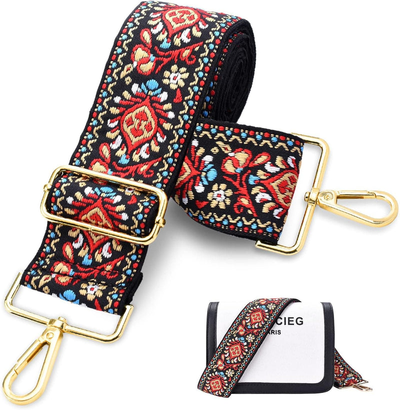 SS050P Boho Pattern Adjustable Guitar Strap - MiMi Wholesale