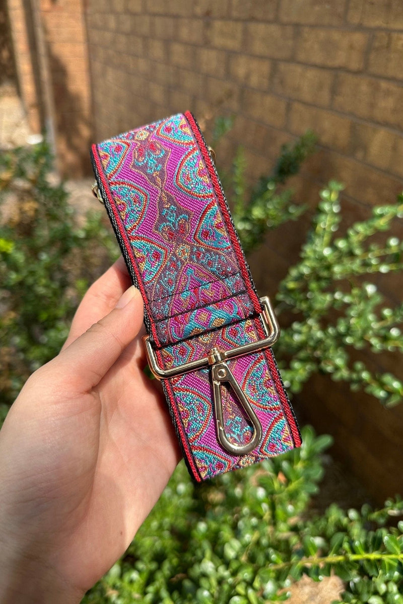 SS050RR Boho Adjustable Guitar Strap - MiMi Wholesale