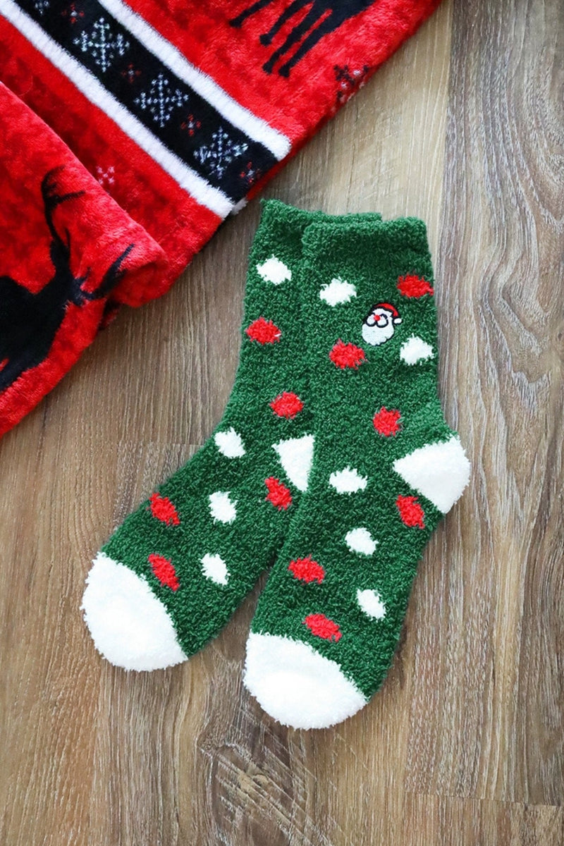 SS1003 12pcs Assorted Fuzzy Christmas Sock Pack - MiMi Wholesale