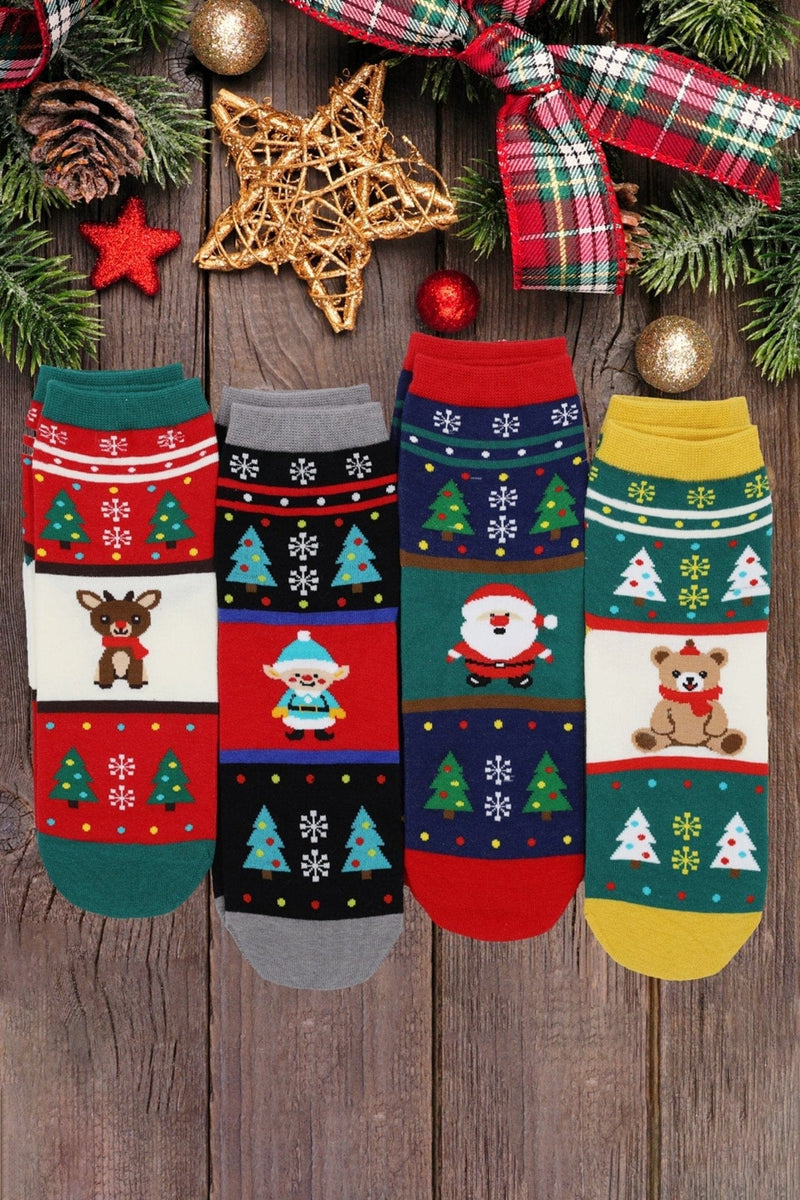 SS1005 12pcs Assorted Christmas Sock Pack - MiMi Wholesale